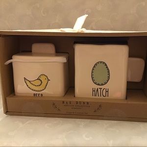 Rae Dunn Sugar & Creamer Set Easter PEEP & HATCH